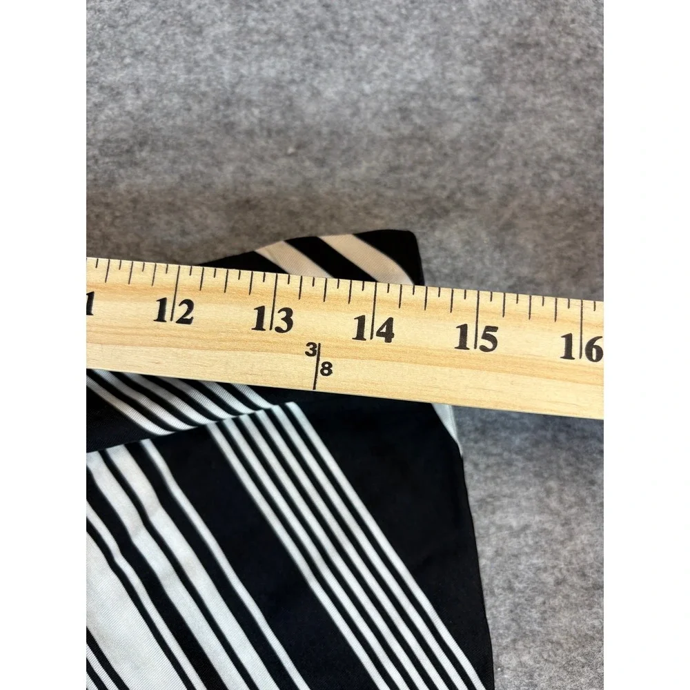 VTG 90s J. Crew Striped Maxi Skirt Medium Black USA Cute Oarsman Stretch Y2K